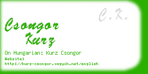 csongor kurz business card